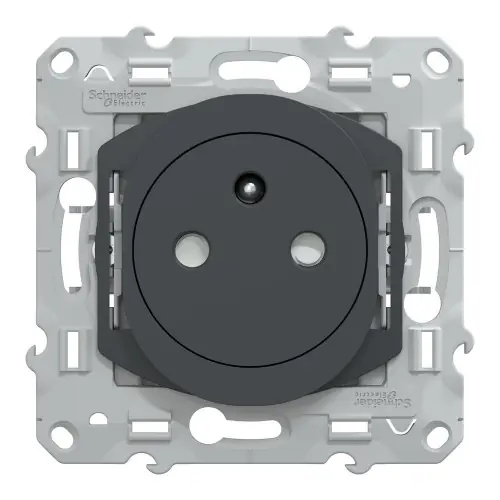 Remise Prise avec terre affleurante à assembler Ovalis, SCHNEIDER ELECTRIC, anthracite – SCHNEIDER ELECTRIC