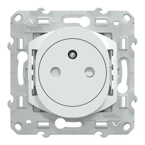 Prise avec terre affleurante à assembler Ovalis, SCHNEIDER ELECTRIC, blanc - SCHNEIDER ELECTRIC Top Vente