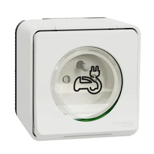 Prise charge voiture électrique saillie Mureva Styl SCHNEIDER ELECTRIC blanc – SCHNEIDER ELECTRIC Vente Directe