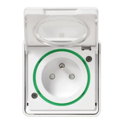 Prise étanche saillie complet Mureva Styl, SCHNEIDER ELECTRIC, blanc - SCHNEIDER ELECTRIC Dernière Chance