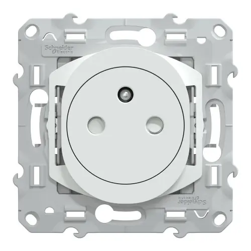 Prise terre affleurante à assembler à griffes Ovalis, SCHNEIDER ELECTRIC, blanc - SCHNEIDER ELECTRIC Prix Réduit