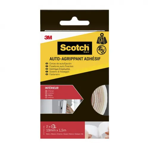 2 rubans agrippant adhésifs blanc intérieur SCOTCH L.150 x l.19 mm – SCOTCH Livraison Express