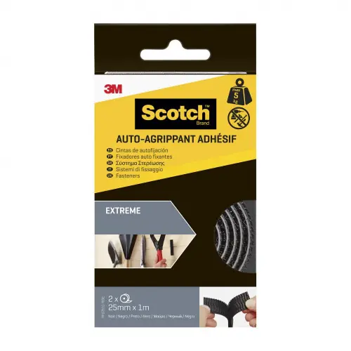 Pas Cher 2 rubans agrippant adhésifs noir SCOTCH L.100 x l.25 mm – SCOTCH