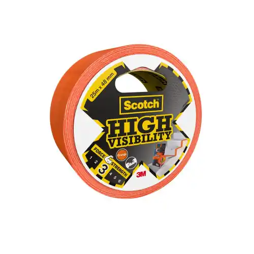 Adhésif de réparation SCOTCH High visibility, une face L.25 m x l.48 mm orange – SCOTCH Super Prix