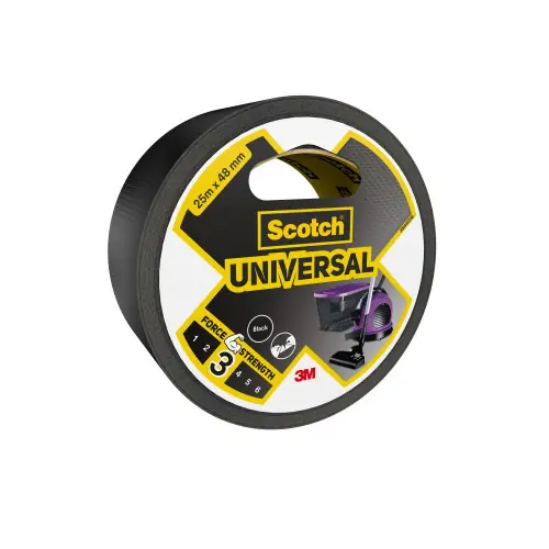 Certifié Adhésif de réparation SCOTCH Universal, une face L.25 m x l.48 mm noir - SCOTCH