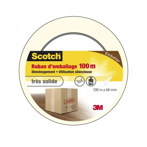 Bon Marché Adhésif SCOTCH emballage une face multiusage L.100 m x l.48 mm, transparent - SCOTCH