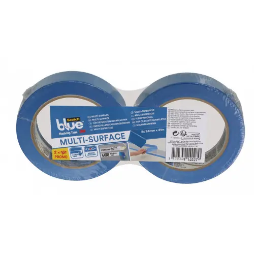 Expédié Aujourd&rsquo;hui Lot de 2 rubans de masquage SCOTCH l.24 mm x L.41 m Multi-Surfaces – SCOTCH BLUE
