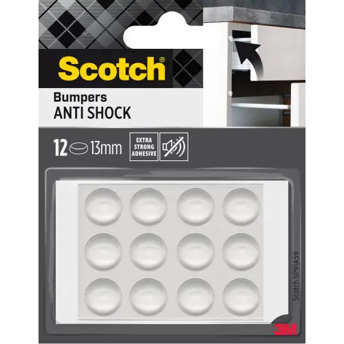 Lot de 12 butées amortissement adhésives pvc transparent SCOTCH diam.13 mm – SCOTCH Meilleure Vente