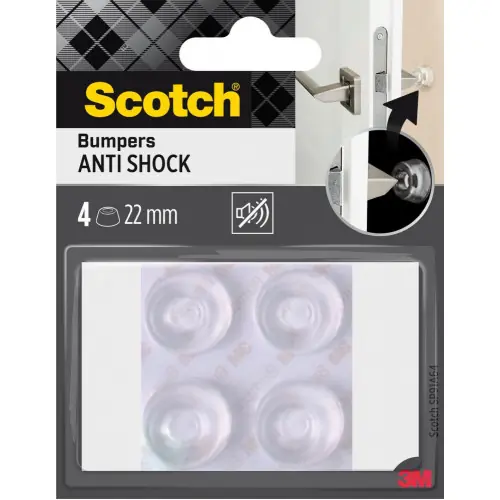 Jusqu'à Épuisement Des Stocks Lot de 4 patins de pied de meuble en polyuréthane adhésif SCOTCH Diam. 22 mm - SCOTCH