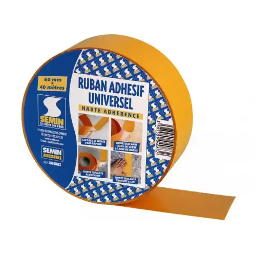 Petit Prix Ruban adhésif universel haute adhérence, pare vapeur, SEMIN, 60 cm x 40 ml – SEMIN
