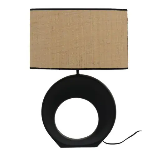 Lampe Anori, céramique, noir, H.60 cm, E27, SEYNAVE – SEYNAVE Satisfait Ou Remboursé