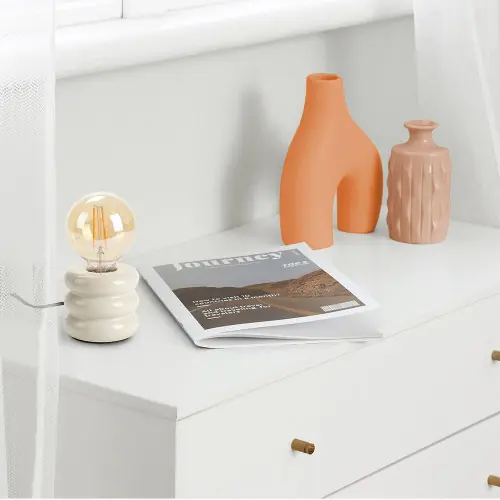 Lampe Boppo, céramique, beige, H.9 cm, E27 – SEYNAVE Achetez Aujourd&rsquo;hui