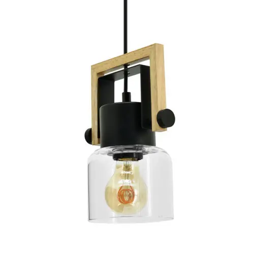Livraison Express Suspension Nordica, verre, transparent, diam.12 cm, E27 – SEYNAVE