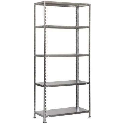 Étagère métallique avec vis – ADVANTAGE MINI 5 300 galvanisé – 5 niveaux – 75 kg par étagère – 1800x800x300 mm – Simonrack Prix Promo