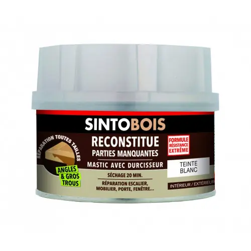 Prix Bas Mastic à bois SINTO, blanc, 0.17 L – SINTO