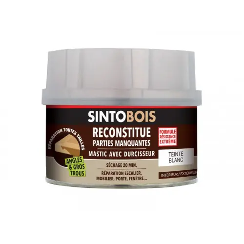 Livraison Express Mastic à bois Sinto, blanc, 0.5L – SINTO