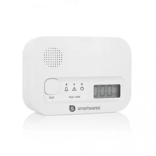 Remise Détecteur de monoxyde de carbone Smartwares FGA-13041 – Capteur 10 ans – Bouton de test – 85 dB – SMARTWARES