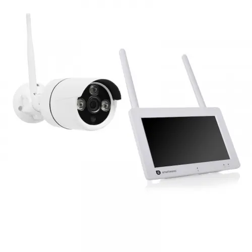 Kit de caméra de vidéosurveillance sans fil Résolution vidéo 2K – Écran tactile 7‘‘ – SMARTWARES Meilleur Choix