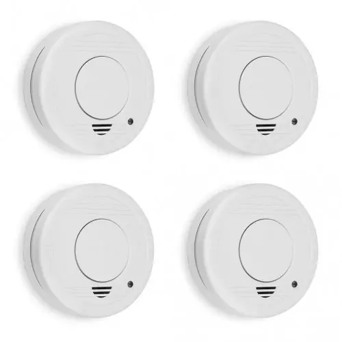 Lot de 4 détecteurs de fumée Smartwares RM250/4 – Batterie incluse – Bouton de test – 85 dB – SMARTWARES Livraison Express