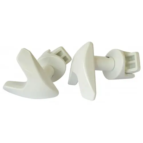 Lot de 2 patères « V » blanches pour sèche-serviettes à tubes ronds – SOMATHERM FOR YOU Promotion