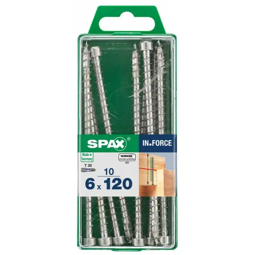 Expédié Aujourd&rsquo;hui Lot De 10 Vis Acier Tête Cylindrique Spax, Diam.6 Mm X L.120 Mm – SPAX