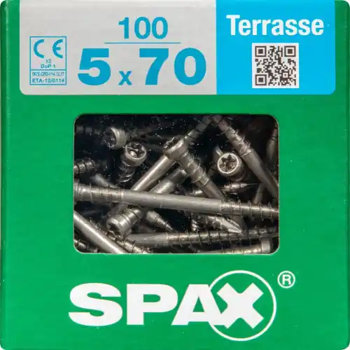 Lot De 100 Vis Inox Tête Cylindrique Spax, Diam.5 Mm X L.70 Mm – SPAX Offre Limitée