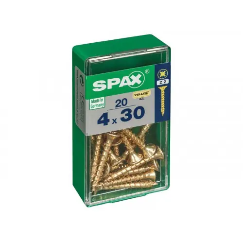 Soldes Lot De 20 Vis Acier Tête Fraisée Pozidriv, Diam.4 Mm X L.30 Mm – SPAX