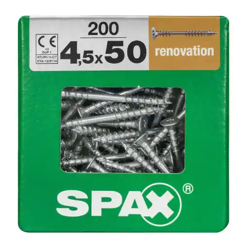 Lot De 200 Vis Acier Tête Fraisée Torx Spax, Diam.4.5 Mm X L.50 Mm – SPAX Nouvel Arrivage