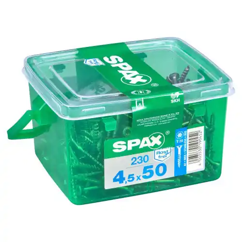 Lot De 230 Vis Inox Tête Fraisée Torx Spax, Diam.4.5 Mm X L.50 Mm – SPAX Promotion Saisonnière
