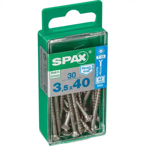 Lot De 30 Vis En Acier Inoxydable, Empreinte Torx, 3.5X40 Mm – SPAX Commander Vite