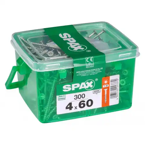 Dernière Chance Lot de 300 vis acier tête fraisée SPAX, Diam.4 mm x L.60 mm – SPAX