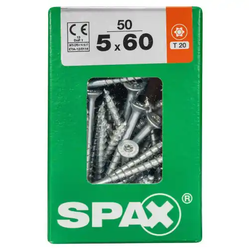 Promotion Lot De 50 Vis Acier Tête Fraisée Torx Spax, Diam.5 Mm X L.60 Mm – SPAX