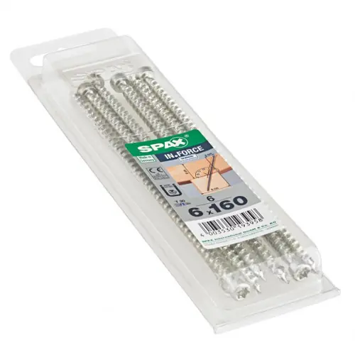 Affaire À Saisir Lot de 6 vis acier tête cylindrique SPAX, Diam.6 mm x L.160 mm – SPAX