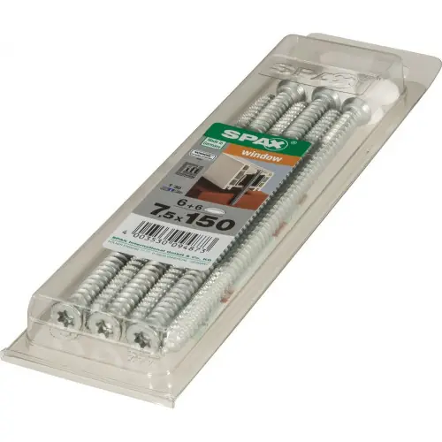 Vente Flash Lot De 6 Vis Acier Tête Fraisée Torx Spax, Diam.7.5 Mm X L.150 Mm – SPAX