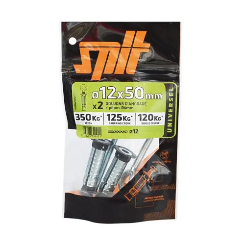 Lot de 2 Cheville murale avec vis prima PRIMA6PIDP2 SPIT, 12 x L.50 mm – SPIT Prix Promo
