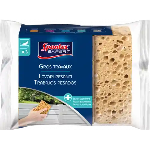 Prix Promo Lot de 3 éponges cellulose SPONTEX EXPERT Gros travaux – SPONTEX EXPERT