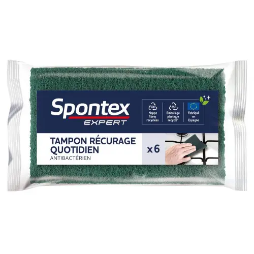 Lot de 6 tampons à récurer quotidien multisurface, SPONTEX EXPERT - SPONTEX EXPERT Remise