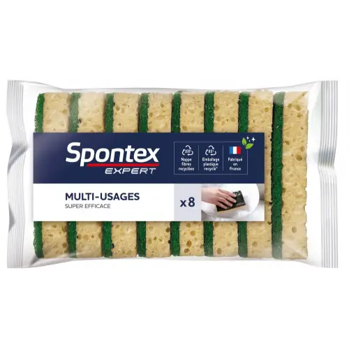 Lot de 8 éponges Xl multisurface, SPONTEX EXPERT – SPONTEX EXPERT Achat Immédiat