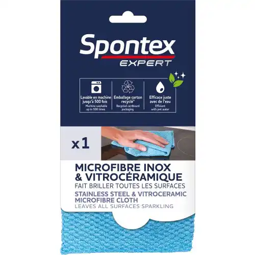MICROFIBRE VITROCERAMIQUE / INOX SPONTEX – SPONTEX EXPERT Promotion