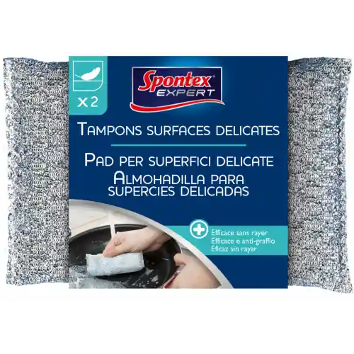 Achat Immédiat Tampon à récurer vitrocéramique fibre abrasive SPONTEX EXPERT X 2 – SPONTEX EXPERT