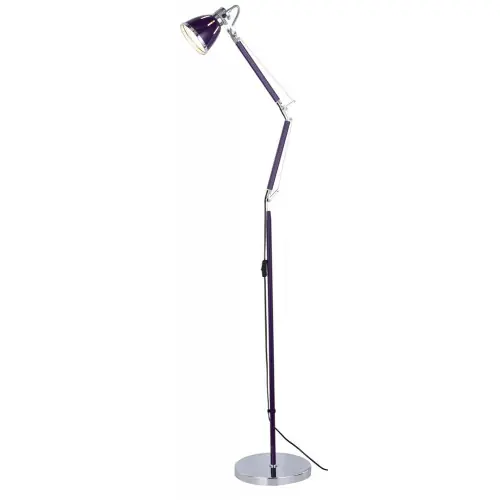 Bon Marché Lampadaire Violet/Chrome Jerona, 1xE27 Max 40W , IP20, 230V AC, Classe II – Spot-Light