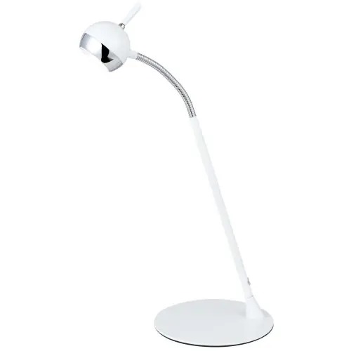 Remise Lampe à poser Blanc/Chrome Rufio, Led inclue 1x 5,7W , IP20, 230V AC, Classe II – Spot-Light