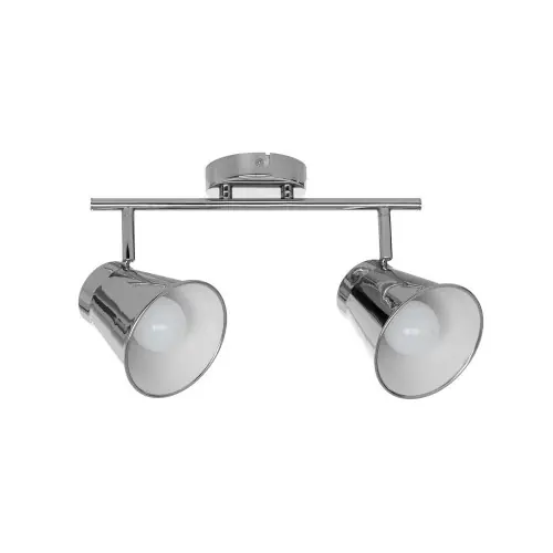 Plafonnier Chrome Amanda, 2xE27 Max 60W, IP20, 230V AC, Classe I – Spot-Light Offre Limitée