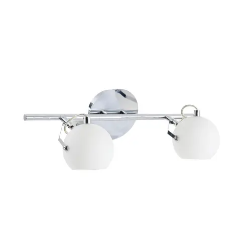 Super Prix Plafonnier Chrome & Blanc Ida, 2x LED 3W, IP20, 230V, Classe I – Spot-Light