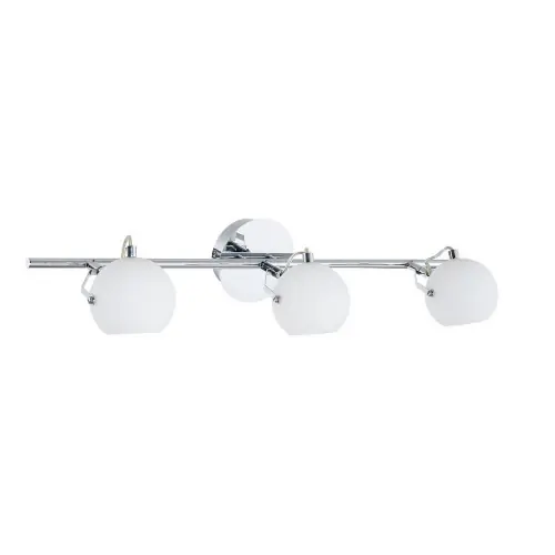 Plafonnier Chrome & Blanc Ida, 3x LED 3W, IP20, 230V, Classe I – Spot-Light Réduction