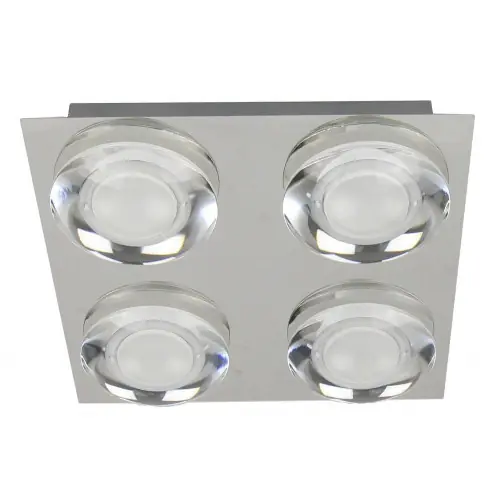 Plafonnier Chrome Primo, LED Inclue 4x 5W , IP20, 230V AC, Classe I – Spot-Light Acheter Direct