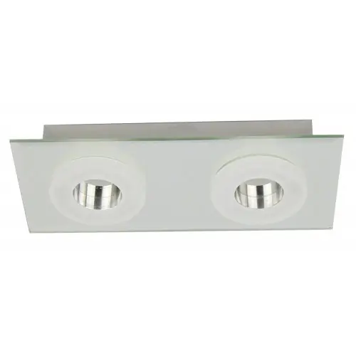 Plafonnier Chrome Vito, LED Inclue 2x 6W , IP20, 230V AC, Classe I – Spot-Light Offre Exclusive