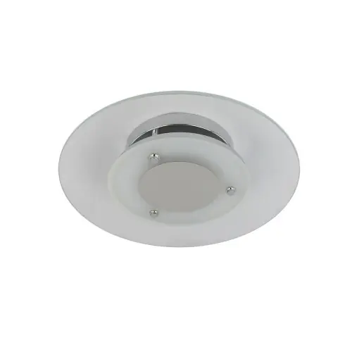 Authentique Plafonnier Chrome/Blanc Minnesota direct, Led Inclue 1x 22W , IP20, 230V AC, Classe I – Spot-Light
