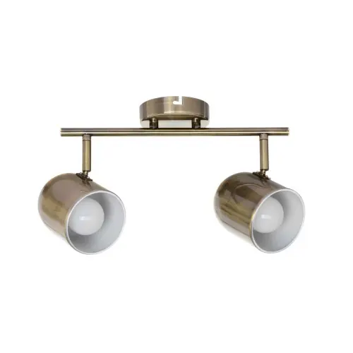 Plafonnier Laiton Olivia, 2xE27 Max 60 W, IP20, 230V AC, Classe I – Spot-Light Meilleur Choix