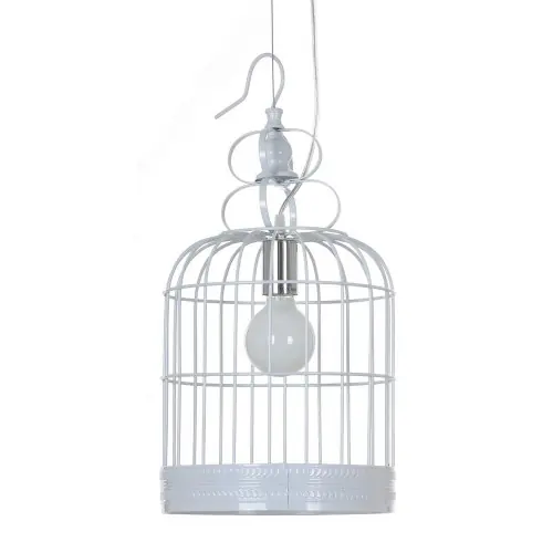 Suspension Blanc Cage,1xE27 Max 60W , IP20, 230V AC, Classe I – Spot-Light Nouvel Arrivage